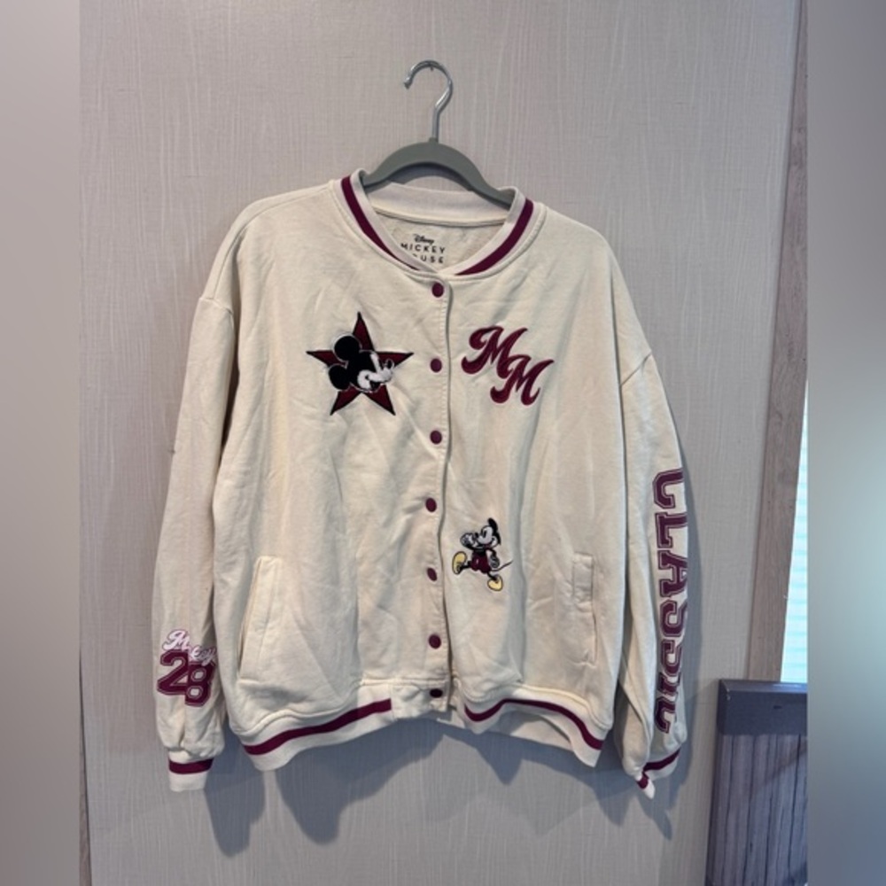 Disney Mickey Mouse Cream Jacket with Red Accents